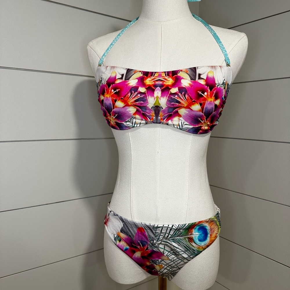 Justcavalli by Roberto Cavalli tropical orchids beachwear Medium